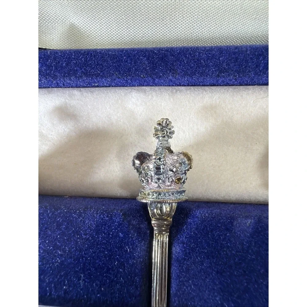Vintage Sandringham Coronation Spoon Set 6pc WAPW Silver Plate Great Britain